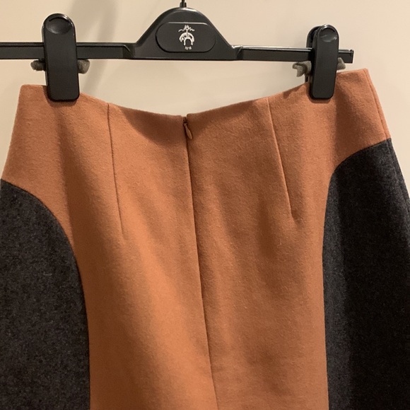 Boden color-block A-line wool-blend skirt. - Picture 5 of 8